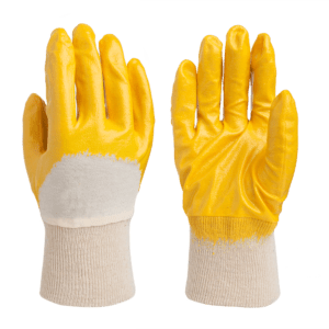 sd1863 cotton interlock liner with nitrile 3:4 coated gloves