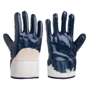 gr816 heavy duty nitirle half coated safety cuff gloves