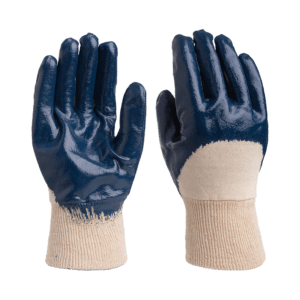 gr818 heavy duty nitrle half coated knitted wrist gloves