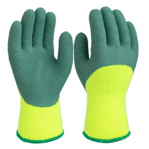 hlaf633 latex foamed acrylic liner gloves